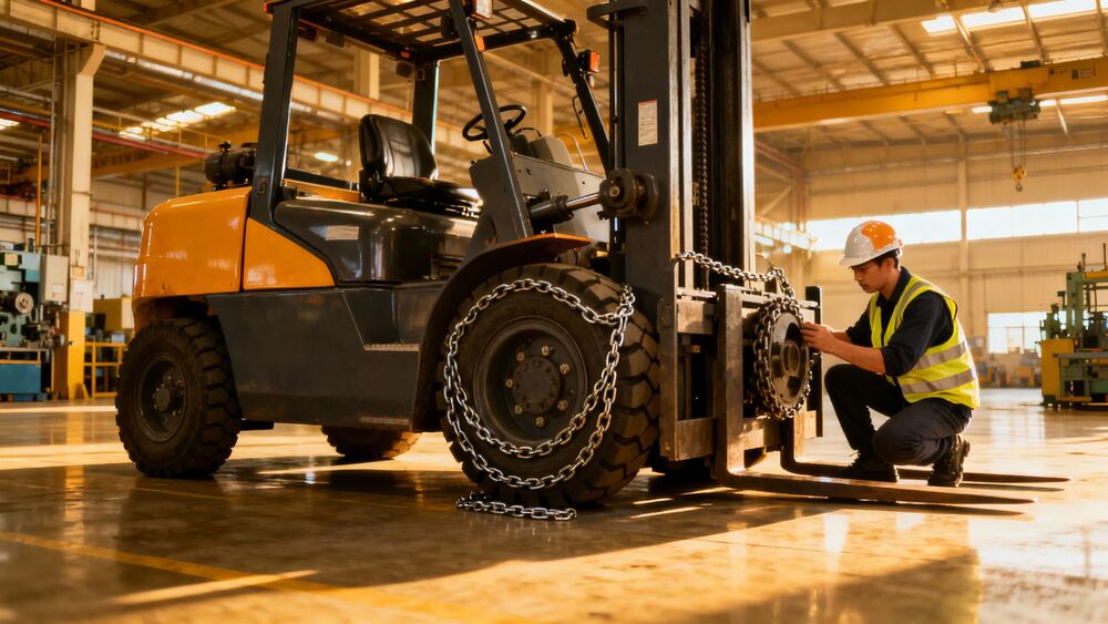 ทดสอบความแข็งแรงรถโฟล์คลิฟท์ก่อนใช้งานจริง