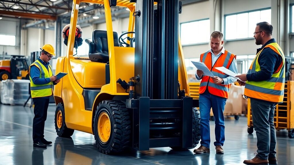 การตรวจสอบคุณภาพรถโฟล์คลิฟท์ก่อนออกจากโรงงาน