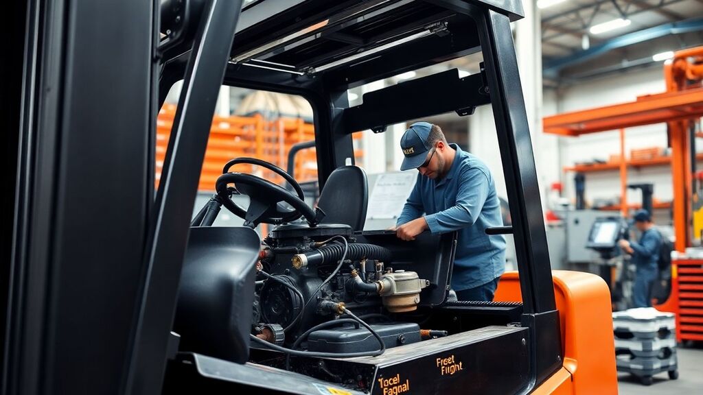 การตรวจสอบคุณภาพรถโฟล์คลิฟท์ก่อนออกจากโรงงาน