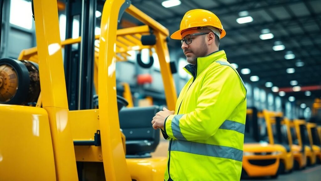 การตรวจสอบคุณภาพรถโฟล์คลิฟท์ก่อนออกจากโรงงาน