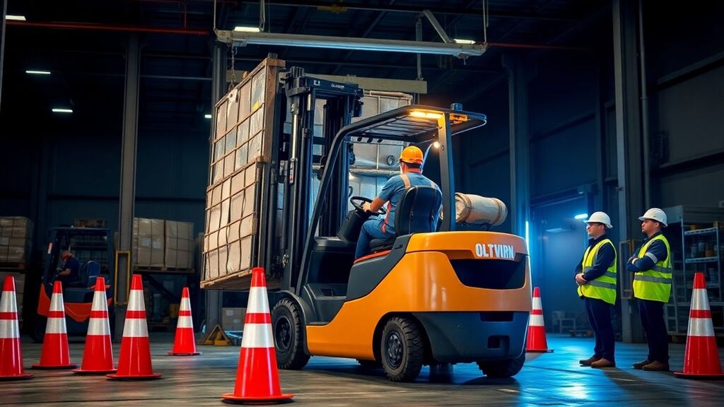 ทดสอบความแข็งแรงรถโฟล์คลิฟท์ก่อนใช้งานจริง