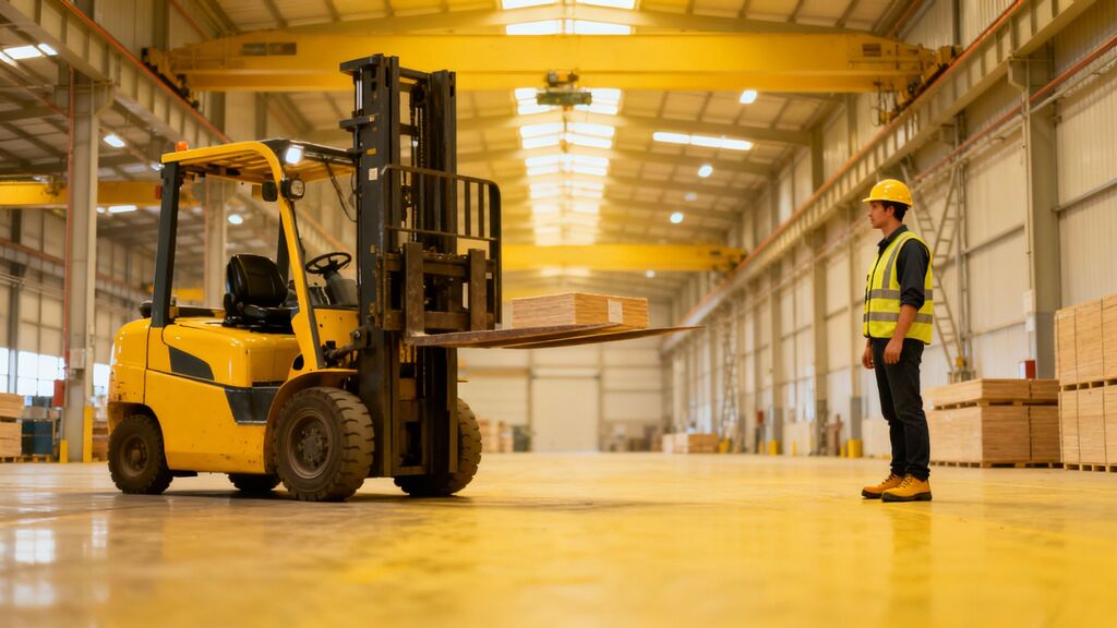 ทดสอบความแข็งแรงรถโฟล์คลิฟท์ก่อนใช้งานจริง