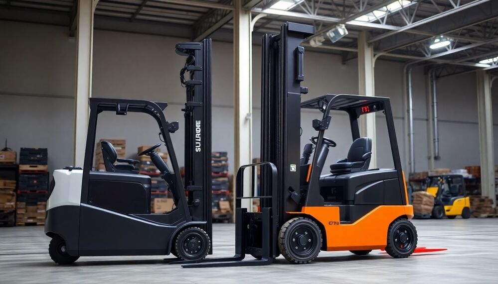 รถโฟล์คลิฟท์สำหรับคลังสินค้าขนาดใหญ่ เปรียบเทียบรุ่นเก่าและใหม่